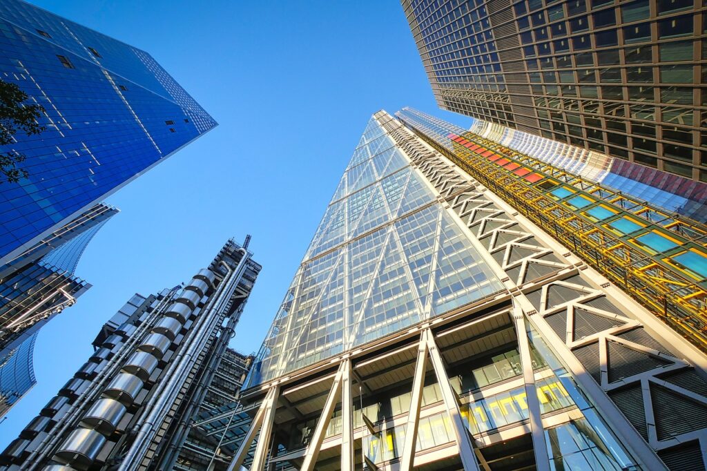 london, skyline, england, heaven, architecture, city, building, uk, cityscape, in the morning, dusk, facade, perspective, office, business